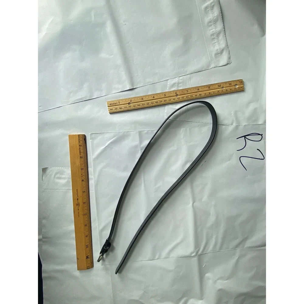 Men's Genuine Leather Belt Black EKL 300 Buckle Silver‎ Tone